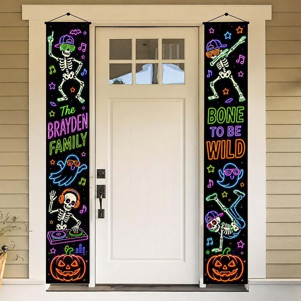 Personalized Halloween Family Name Door Banners | MNHalloween21