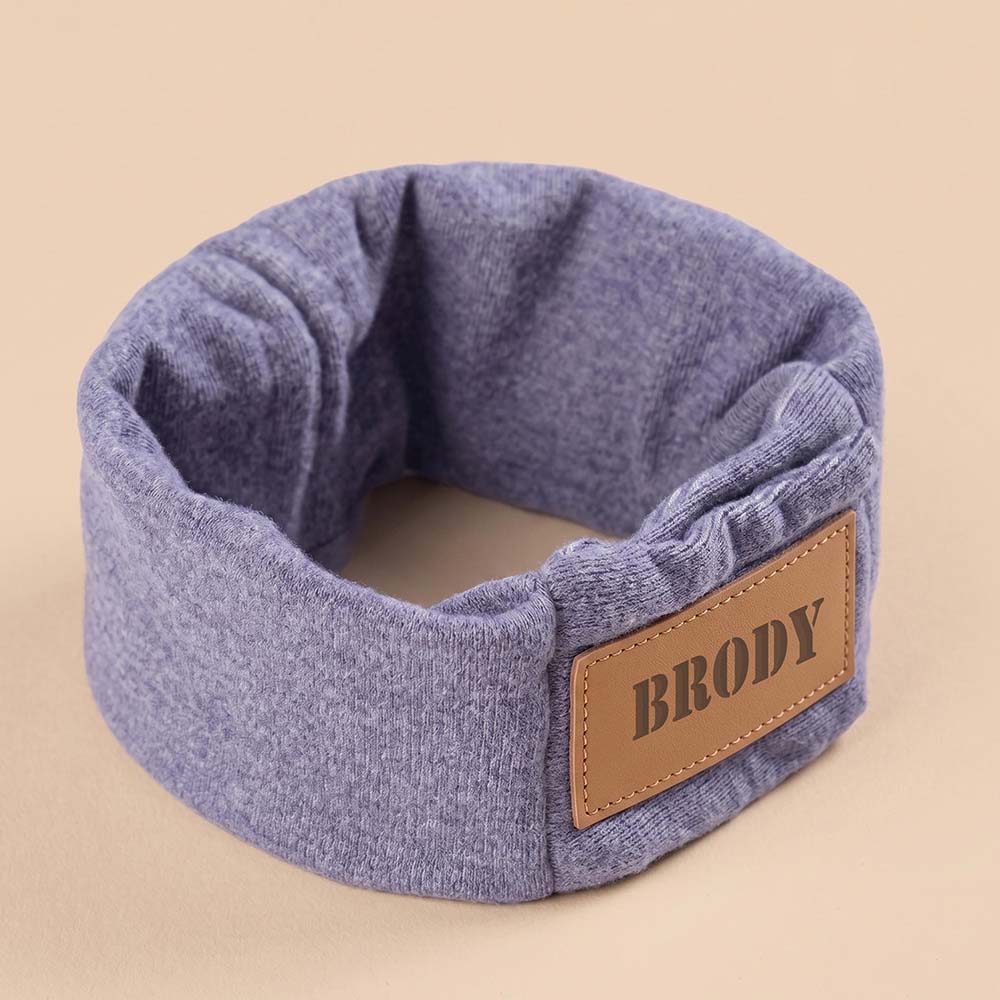 Personalized Dog Ear Cover Snood with Leather Patch | MNAccs123