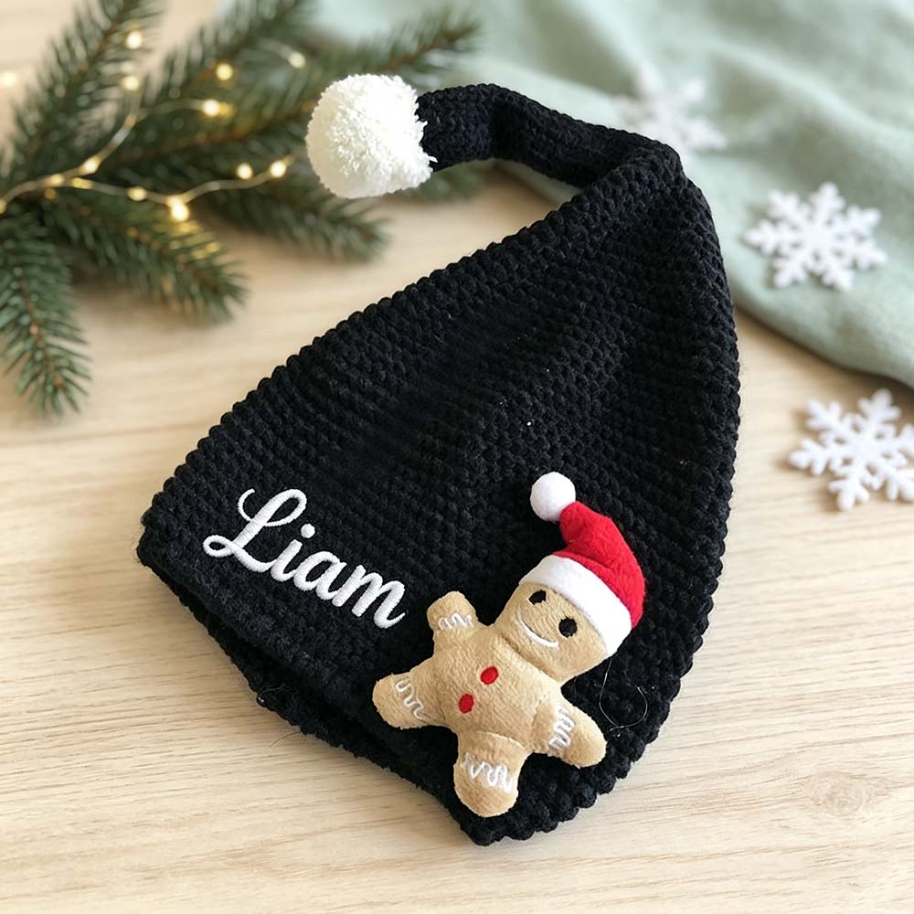 Personalized Embroidered Kids Christmas Knit Santa Hat | MNBaby15