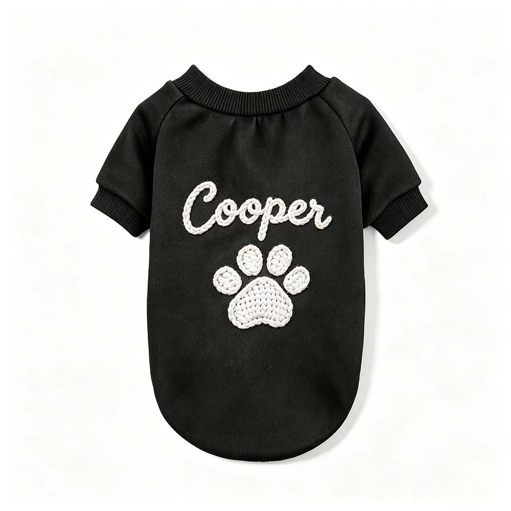 Personalized Hand Embroidered Puppy Hoodless Sweatshirt | BKPet590
