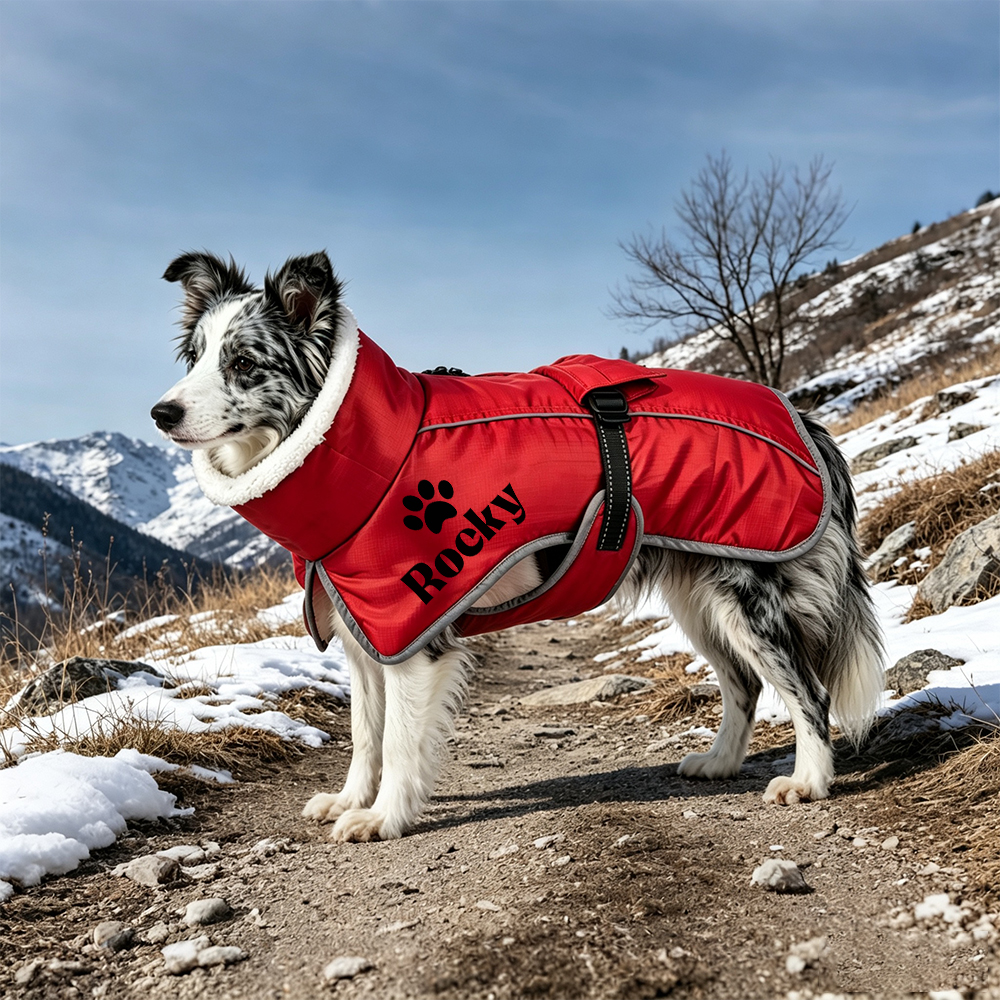 Personalized Winter Warm & Waterproof Cotton Coat For Pets | BKPet595