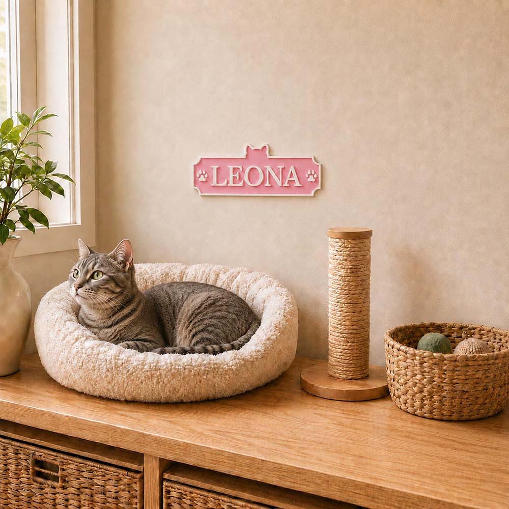 Personalized 3D Printed Pets Name Sign Hanging Tag | BKPet612