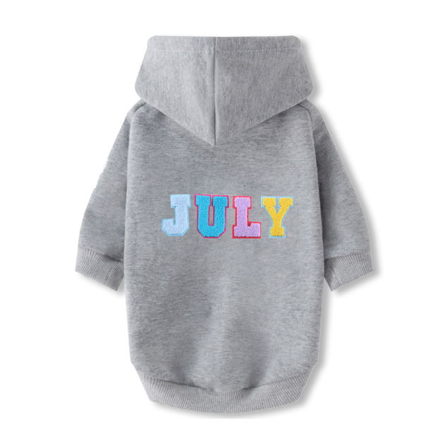 Personalized Varsity Letter Dog Hoodie for Comfort and Unique | BKPet140