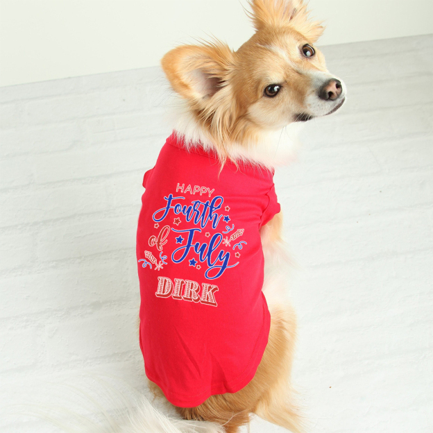 Personalized The 4th of July Soft Pet Shirt | BKPet151