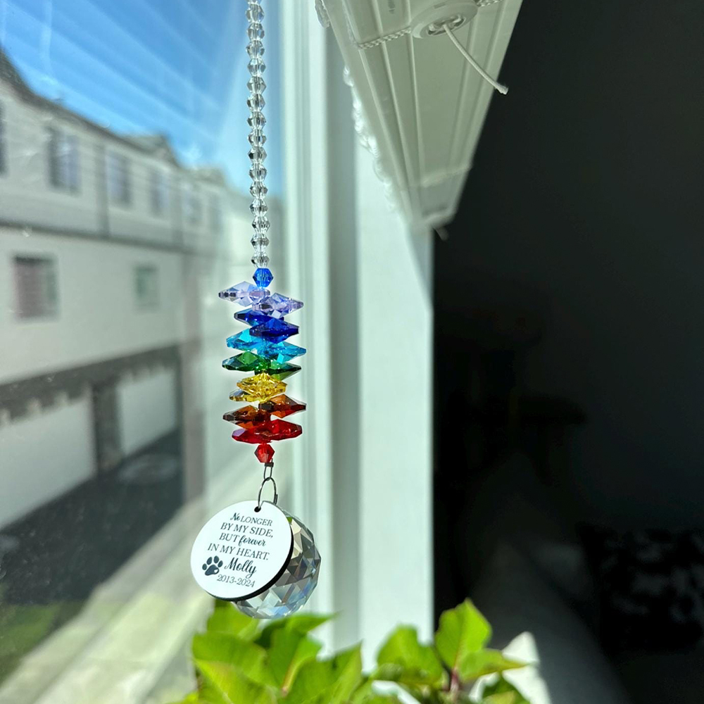 Personalized Pet Memorial Suncatcher Hanging Crystal | BKPet176