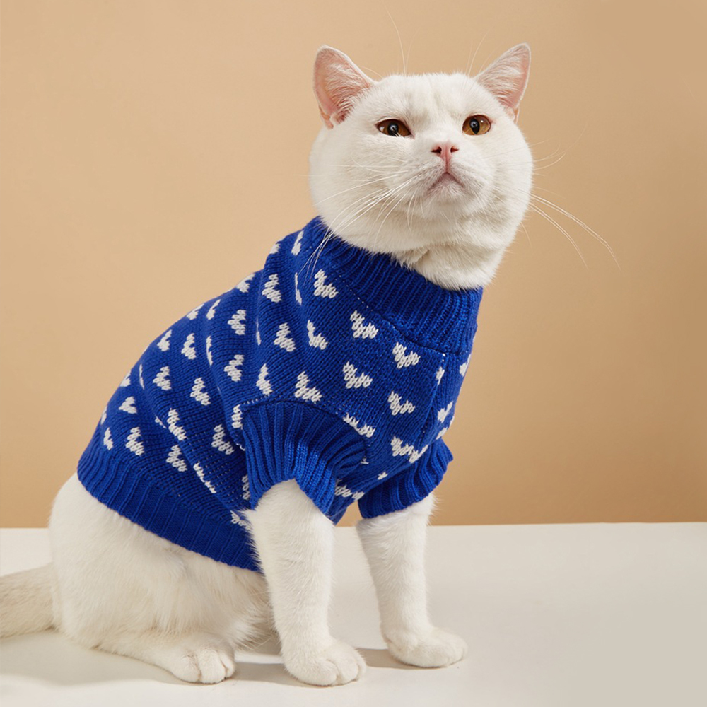 Personalized Leather Patch Pets Love Heart Sweater | BKPet201