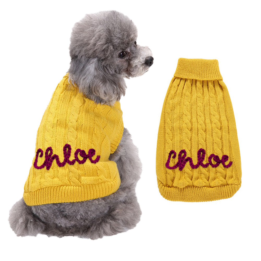 Personalized Hand Embroidery Pets Colourful Sweater | BKPet233