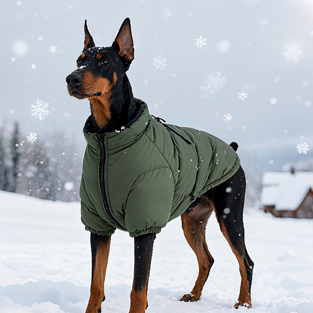 Personalized Pet Winter Warm Windproof Large Puffer Jacket | BKPet279