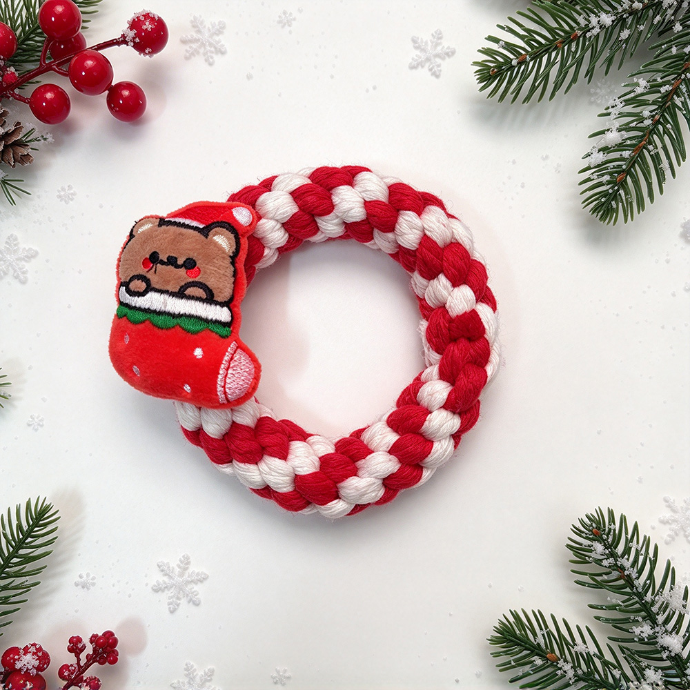 Christmas Rope Pet Knotted Chew Toy | MNToy29
