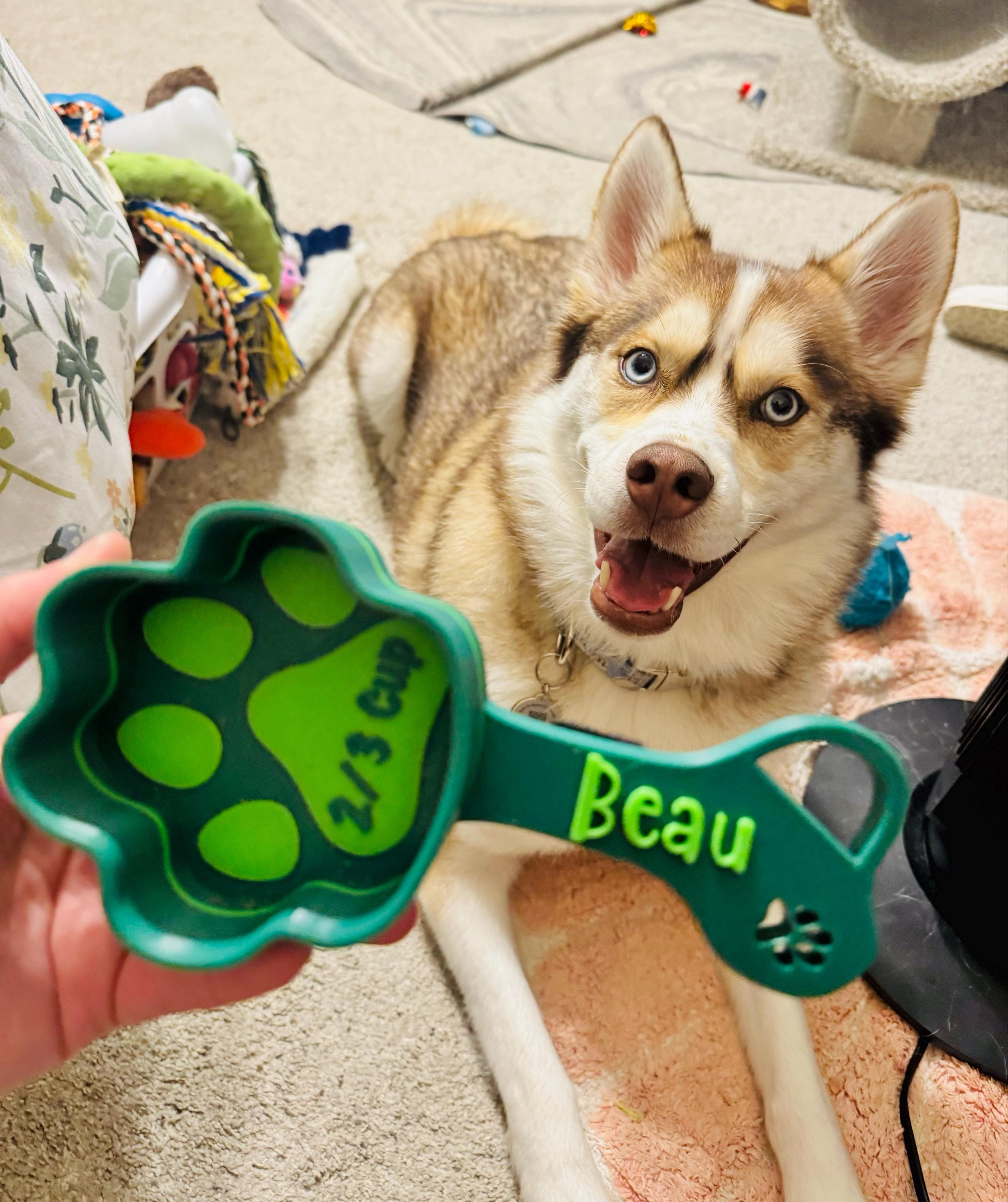 Personalized 3D Printed Paw Shaped Dog Food Scoop | BKPet369