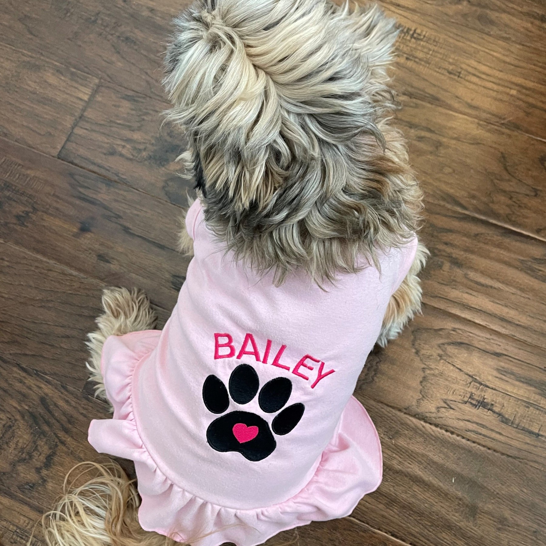 Personalized Soft Puppy Dress with Ruffle | CWPet26