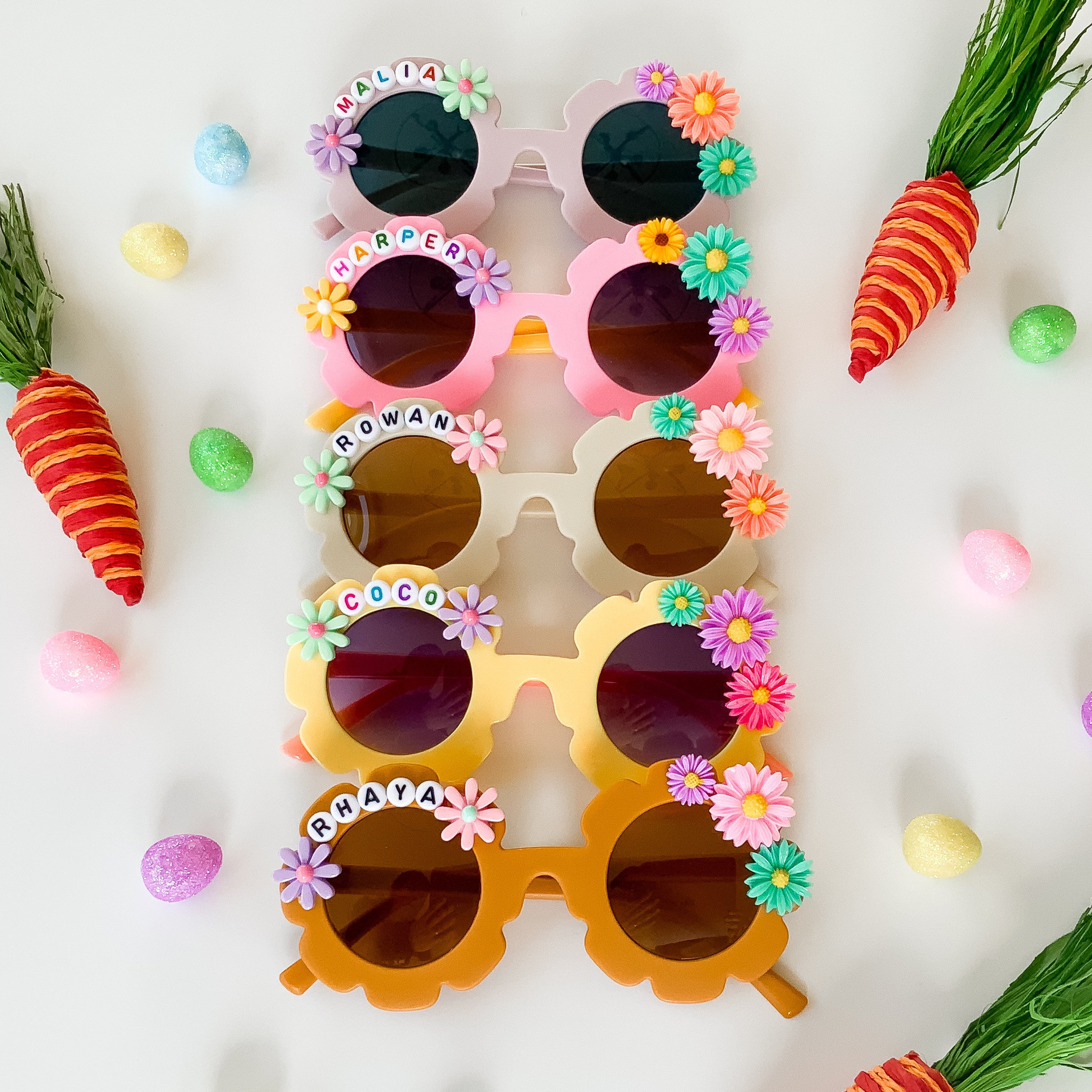 Personalized Colorful Flower Sunglasses For Pets
