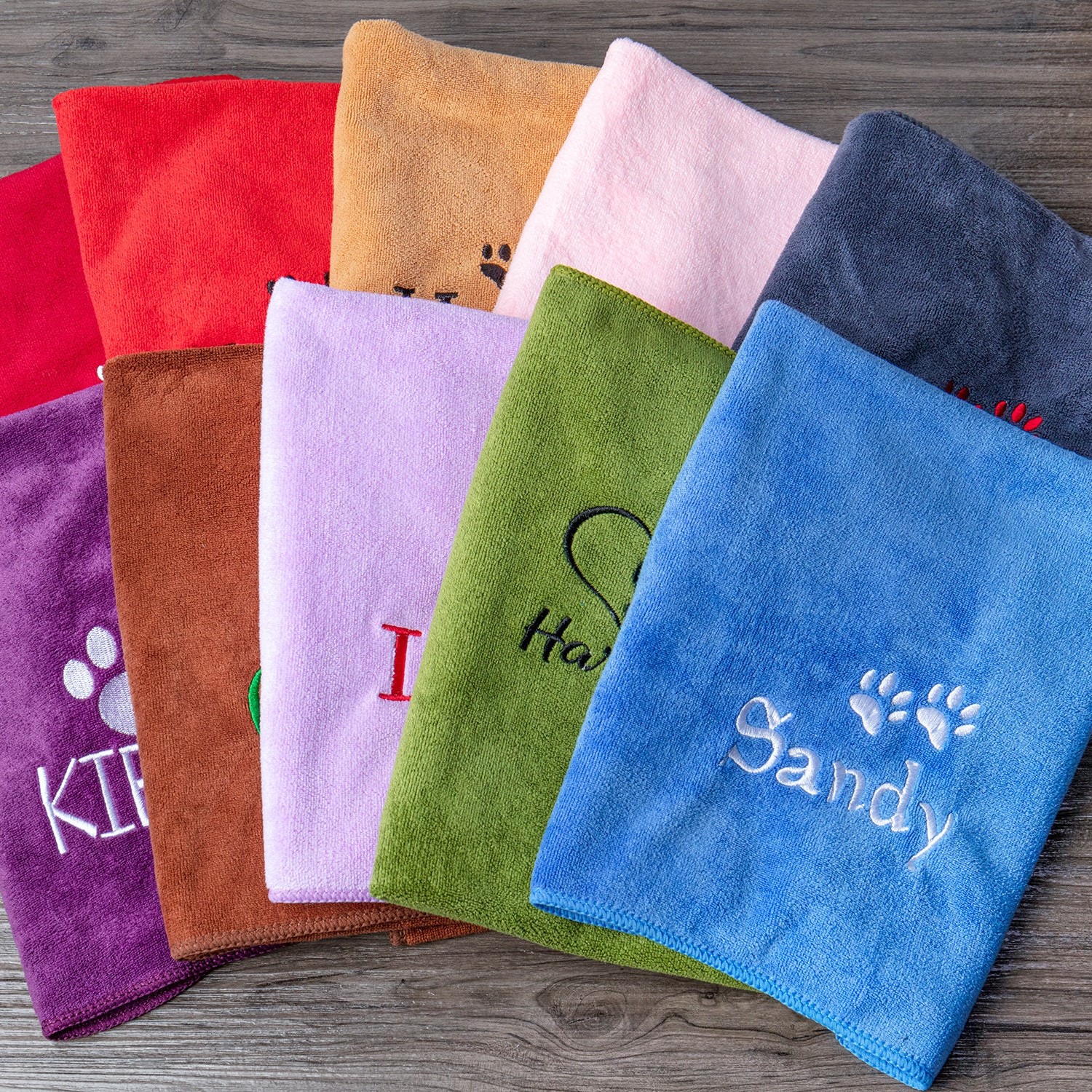 Personalized Embroidered Pet Bath Towel for Comfort & Unique | BKPet36