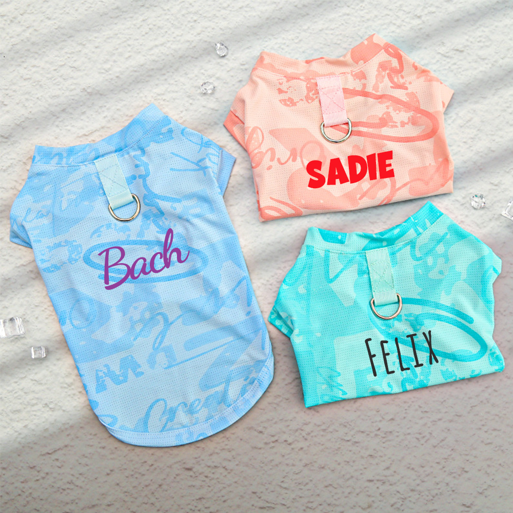 Personalized Breathable Pet Summer Cool Mesh Vest | BKPet192