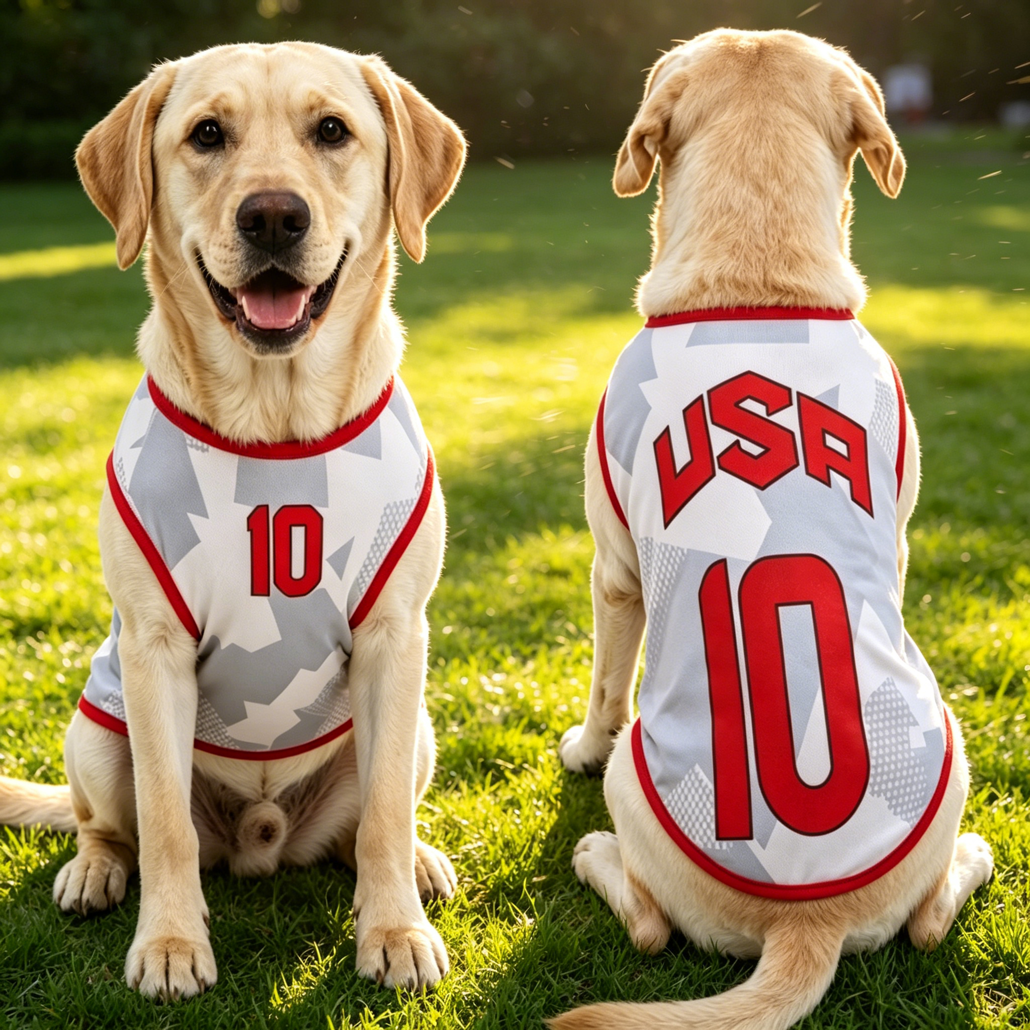 Personalized Dog & Cat Soccer Fan Sporty Vest | MNCloth217