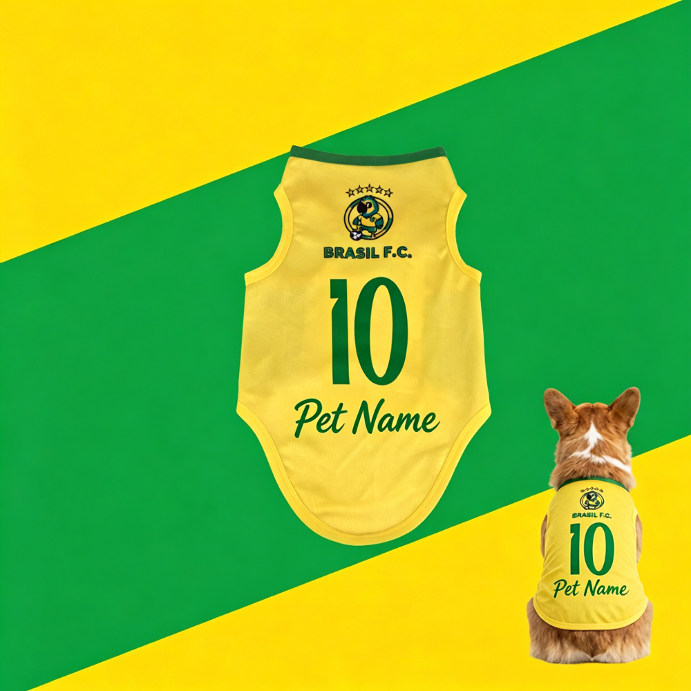 Personalized Dog & Cat Soccer Fan Sporty Vest | MNCloth214