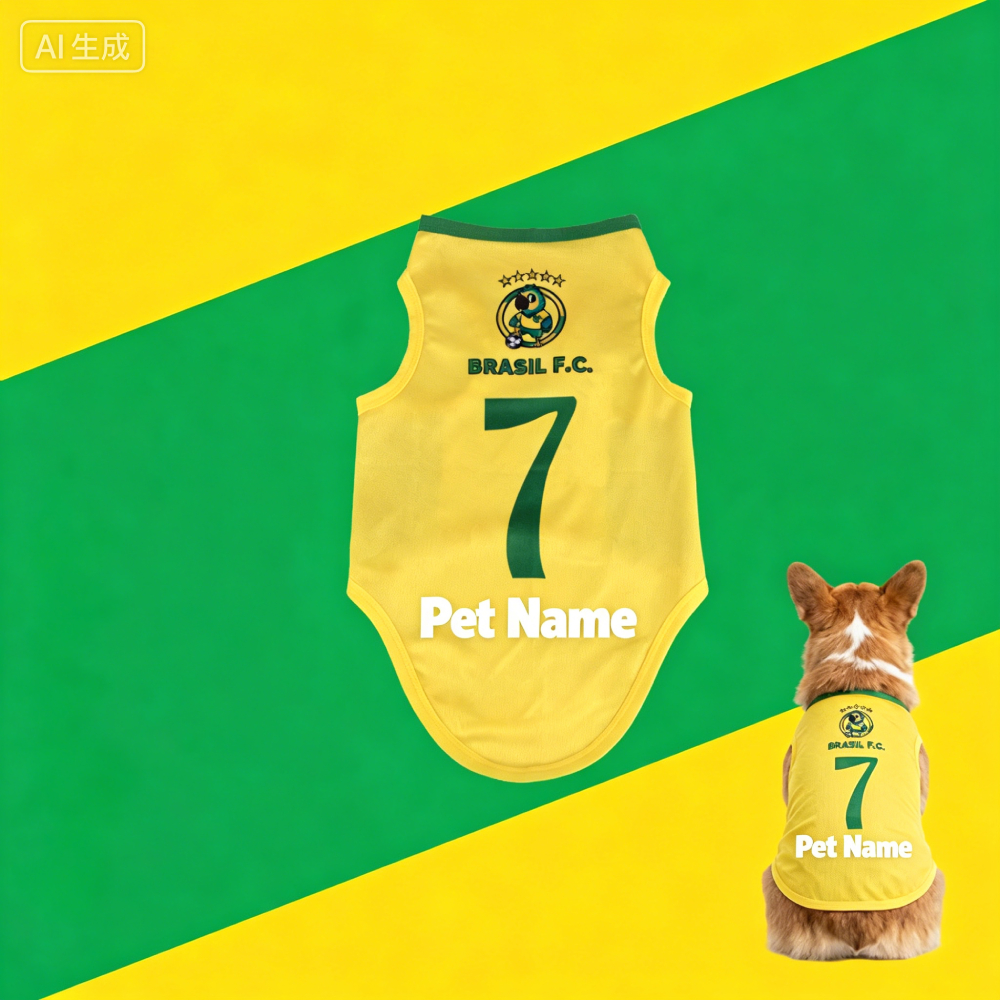 Personalized Dog & Cat Soccer Fan Sporty Vest | MNCloth214