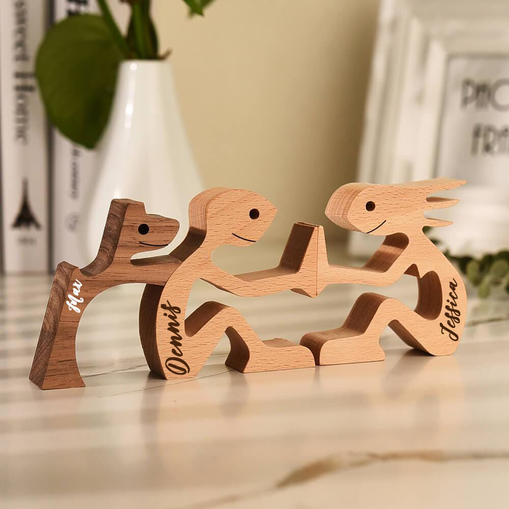 Personalized Wooden Pet Carving Blocks Decor | BKPet304