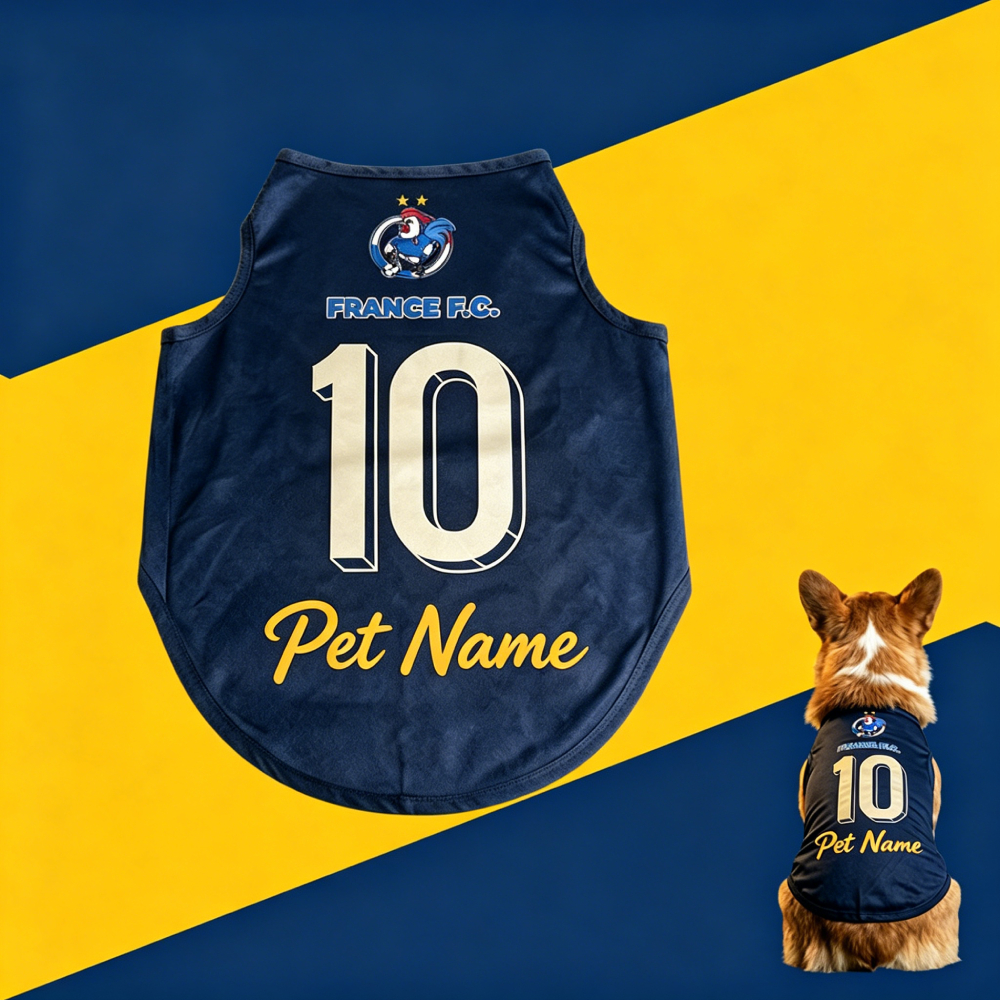 Personalized Dog & Cat Soccer Fan Sporty Vest | MNCloth214