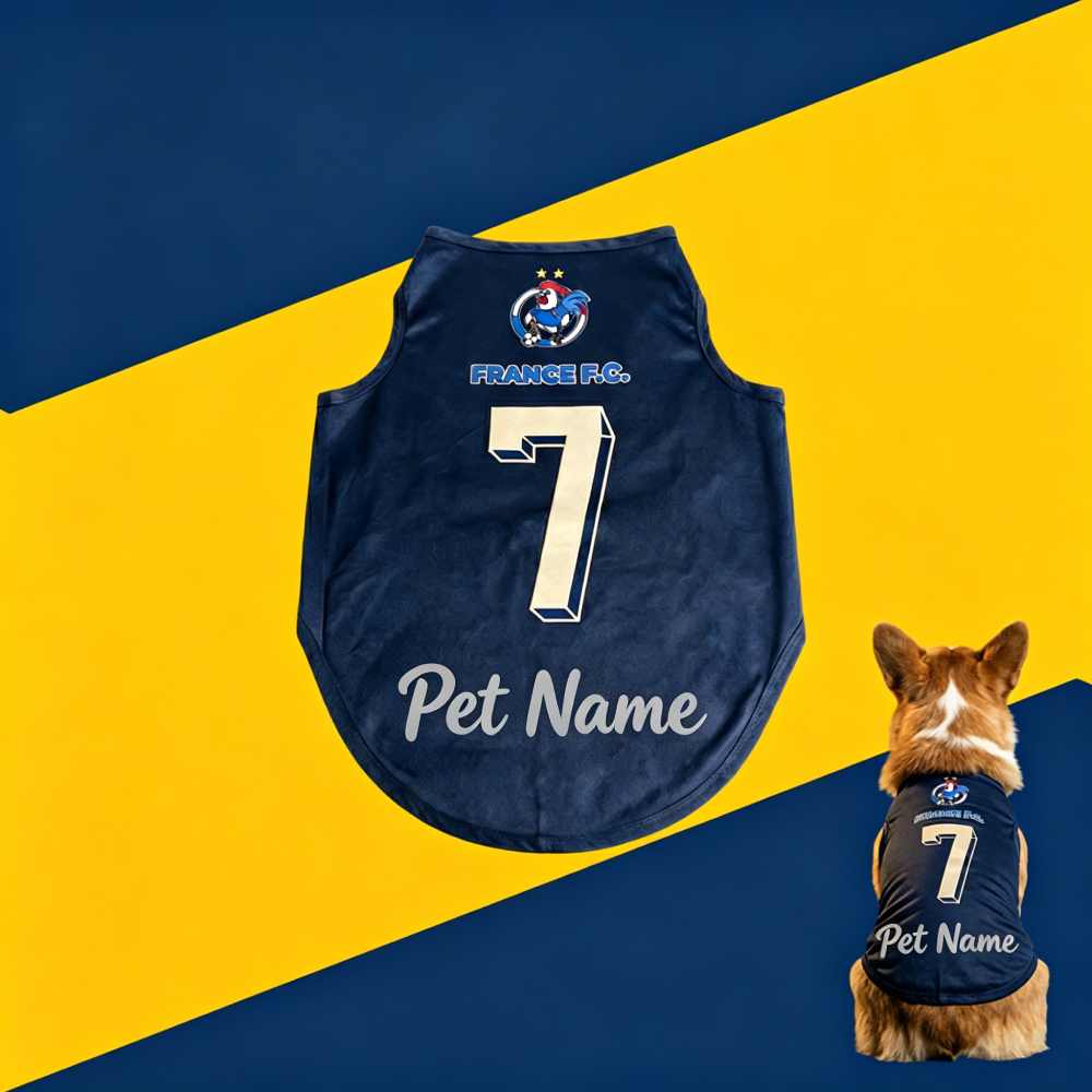 Personalized Dog & Cat Soccer Fan Sporty Vest | MNCloth214