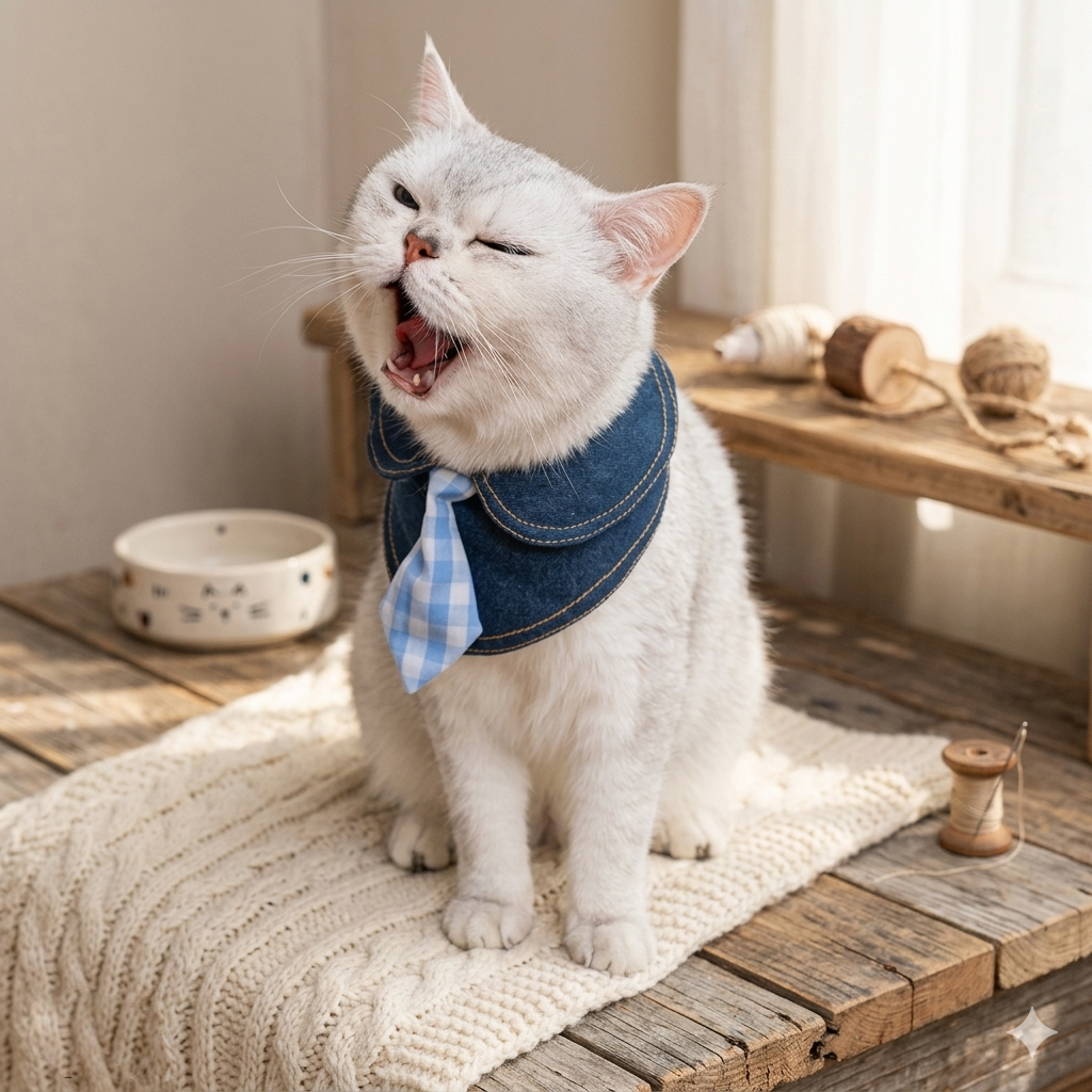 Personalized Preppy Denim Collar Pet Necktie | MNAccs104