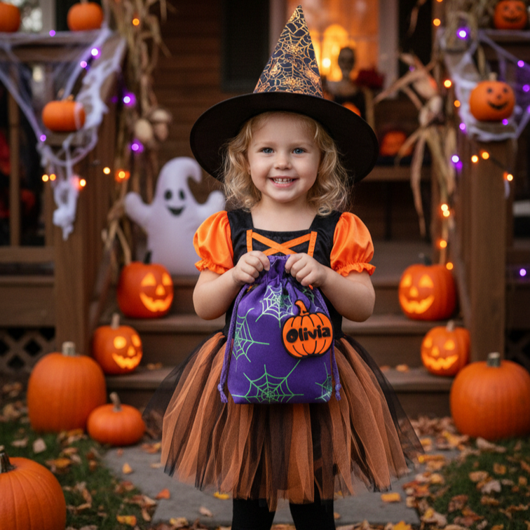Personalized 3D Printed Halloween Pumpkin-Shaped Name Tag | KKHalloween70