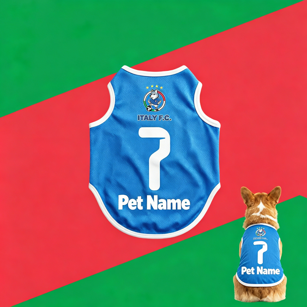 Personalized Dog & Cat Soccer Fan Sporty Vest | MNCloth214