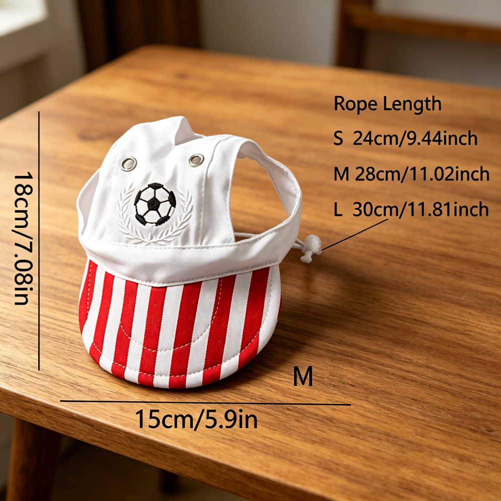 Personalized Embroidery Football Pet Hat with Ear Holes | MNAccs100