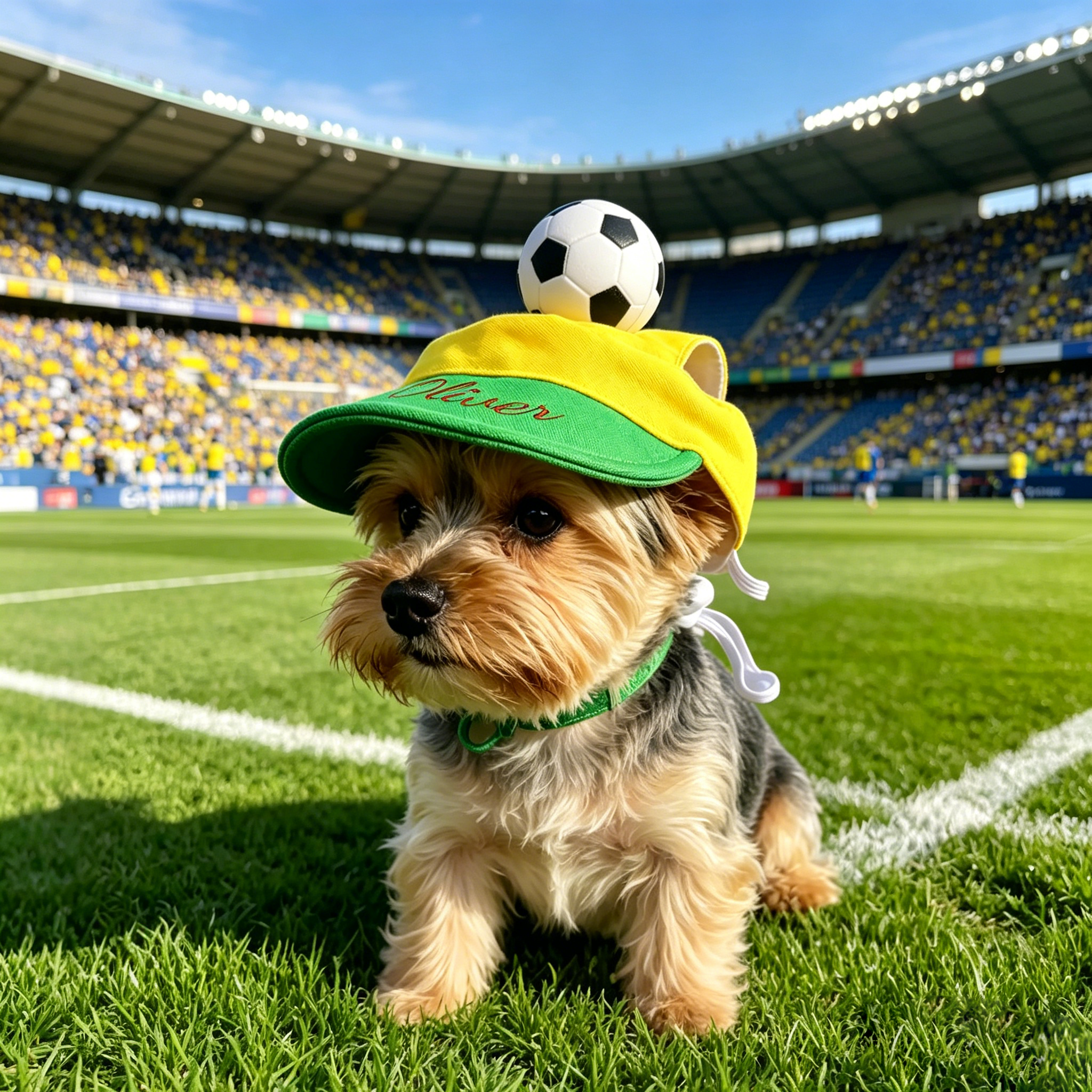Personalized Embroidery Soccer Pet Hat with Ear Holes | MNAccs106