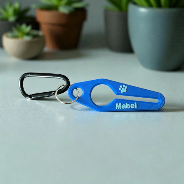 Personalized Dog Poop Bag Holder: 3D Printed Waste Carrier | MNAccs112