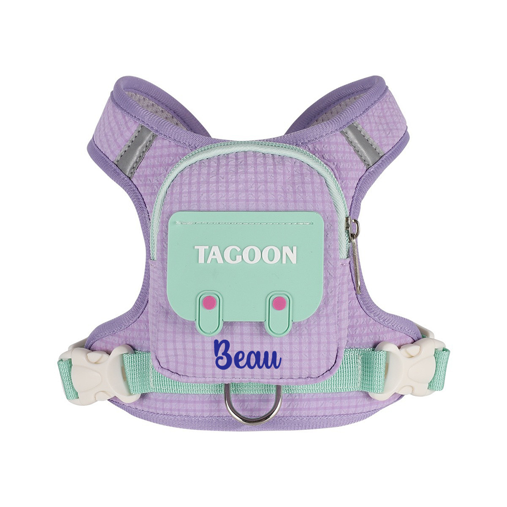 Personalized Cute Mini Backpack Dog Harness | MNAccs113