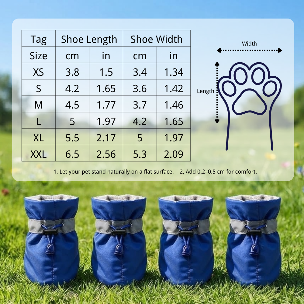 Dog Boots Reflective Shoes Summer Winter Dog Booties | MNAccs126
