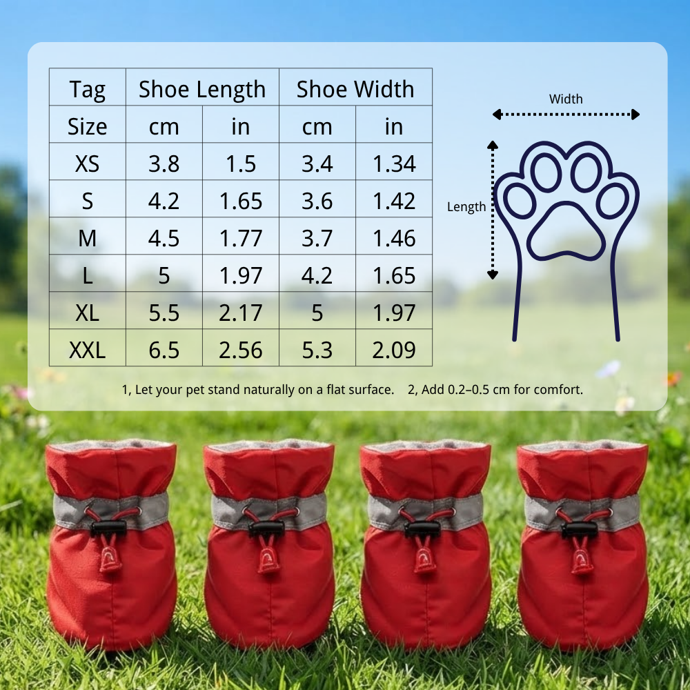 Dog Boots Reflective Shoes Summer Winter Dog Booties | MNAccs126