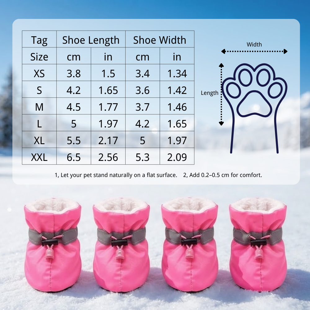 Dog Boots Reflective Shoes Summer Winter Dog Booties | MNAccs126