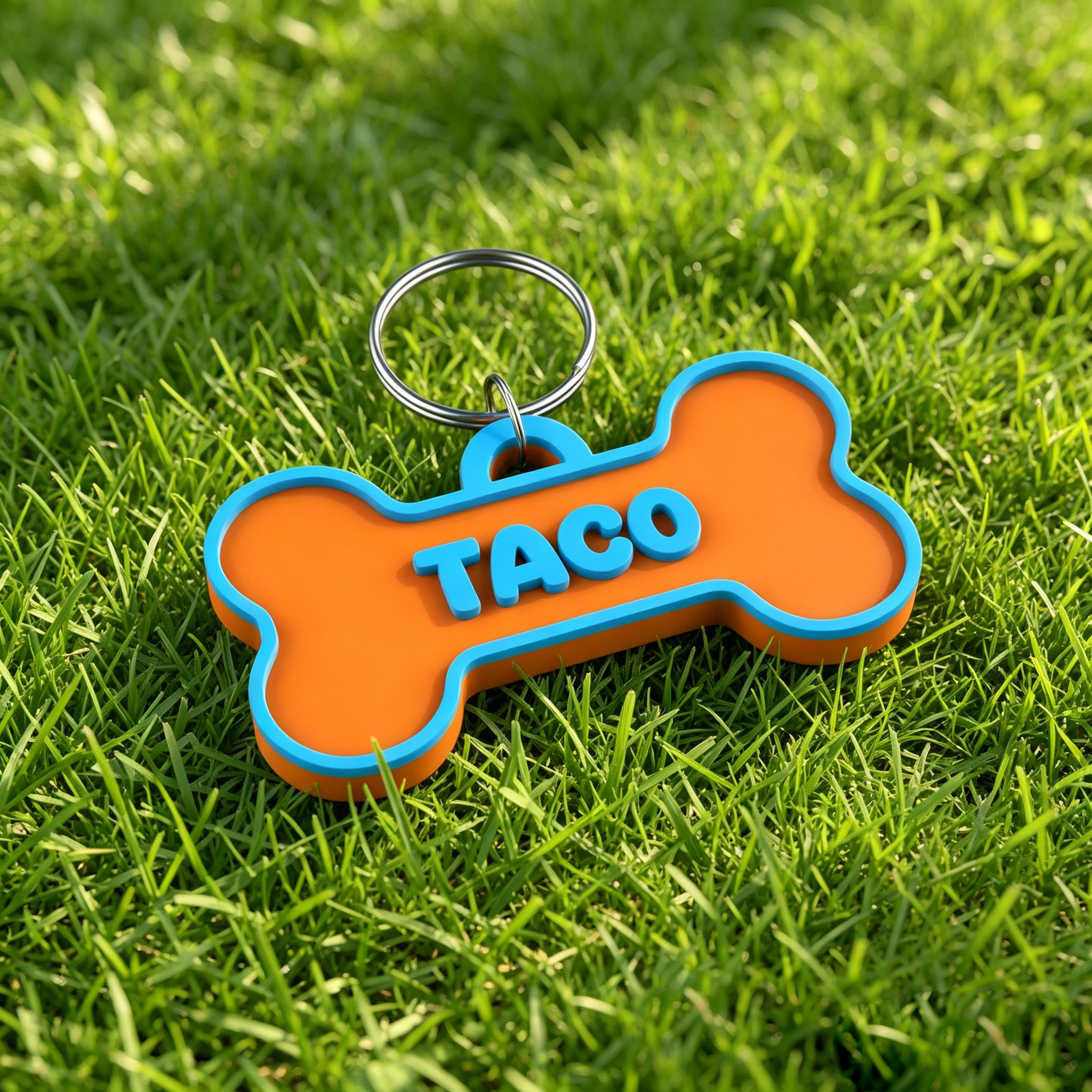 Personalized 3D Printed Bone-Shaped Dog ID Tag | MNAccs54