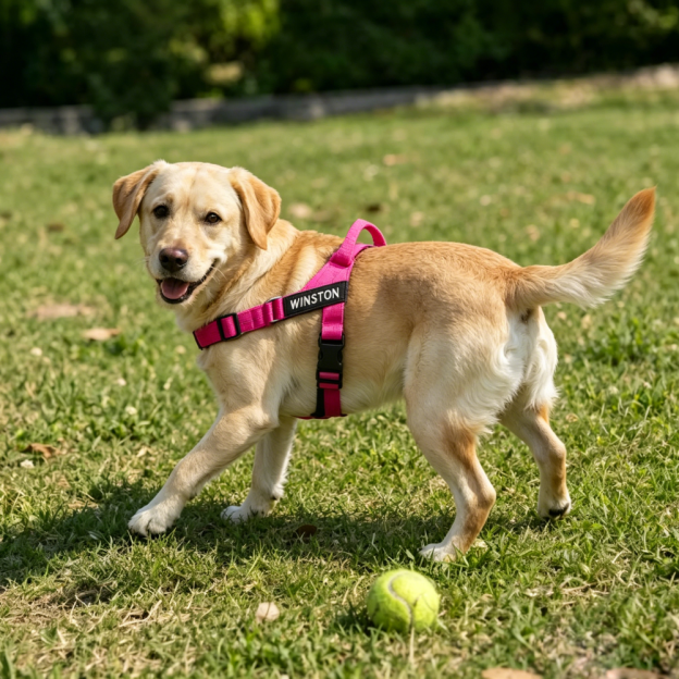 Personalized Embroidered Dog Harness & Leash Set | MNAccs80