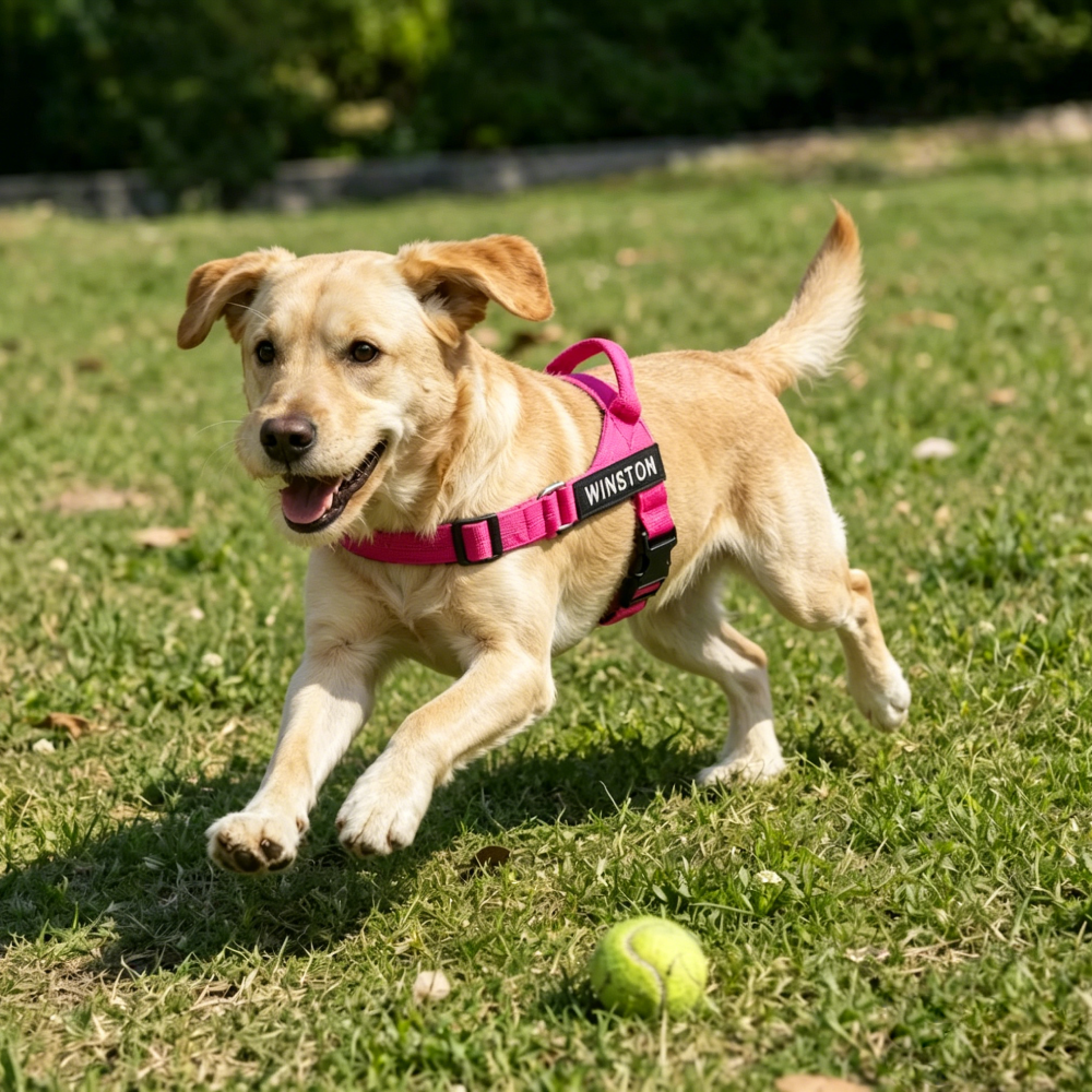 Personalized Embroidered Dog Harness & Leash Set | MNAccs80