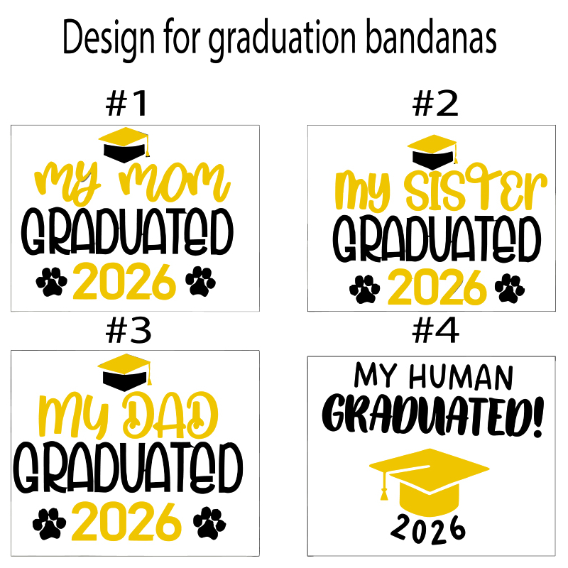 Personalized Embroidered Graduation My Mom/Dad Graduated Dog Bandana | MNAccs83