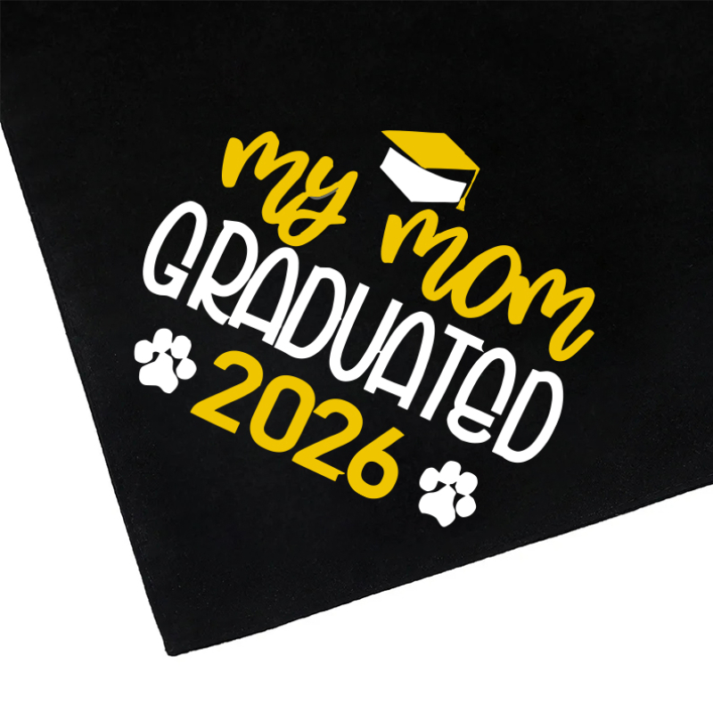 Personalized Embroidered Graduation My Mom/Dad Graduated Dog Bandana | MNAccs83