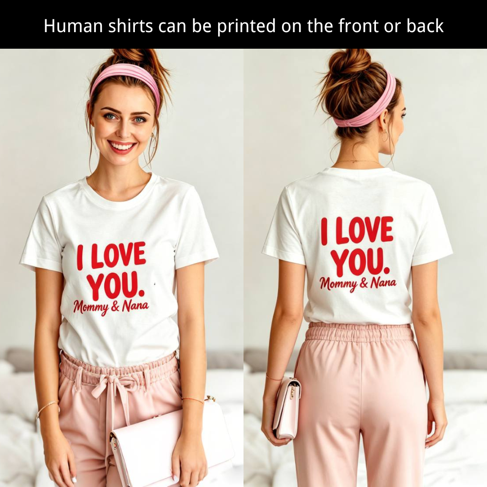 Personalized Matching "I LOVE YOU / I KNOW" Dog & Owner Shirts Sets | MNCloth204
