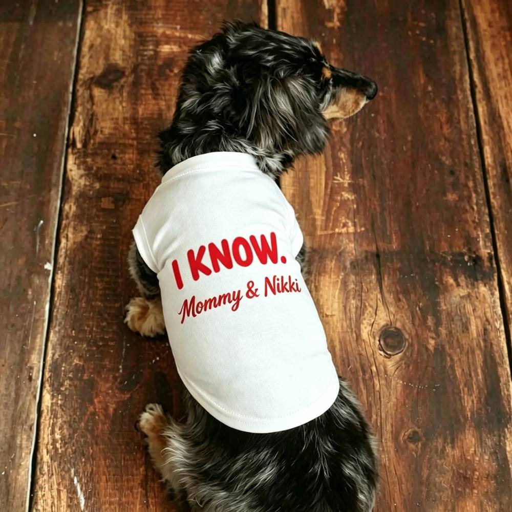 Personalized Matching "I LOVE YOU / I KNOW" Dog & Owner Shirts Sets | MNCloth204
