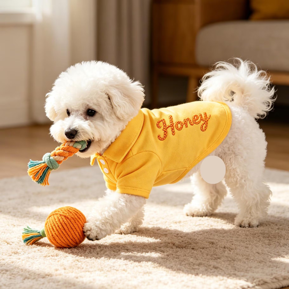 Personalized Embroidered Name Pet Solid Color Polo Shirt | MNCloth209