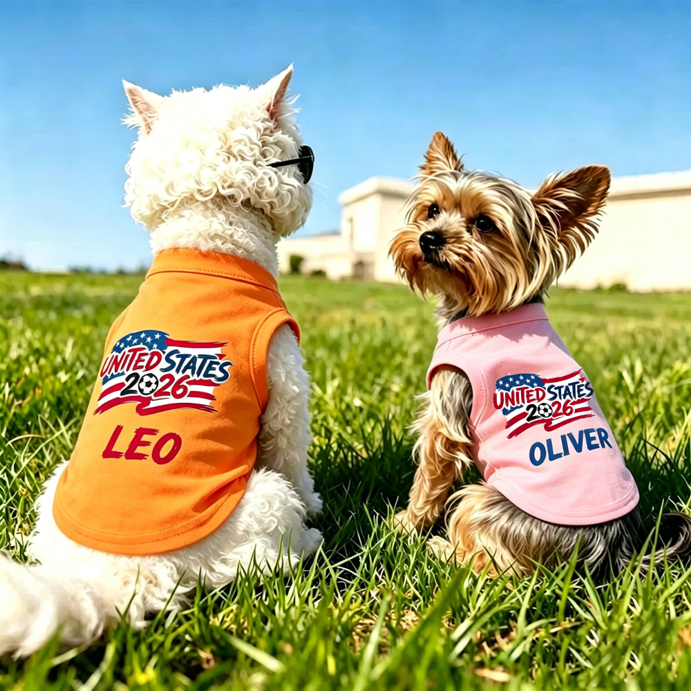 Personalized Dog Soccer 2026 Flat Dog Tank Top | MNCloth213