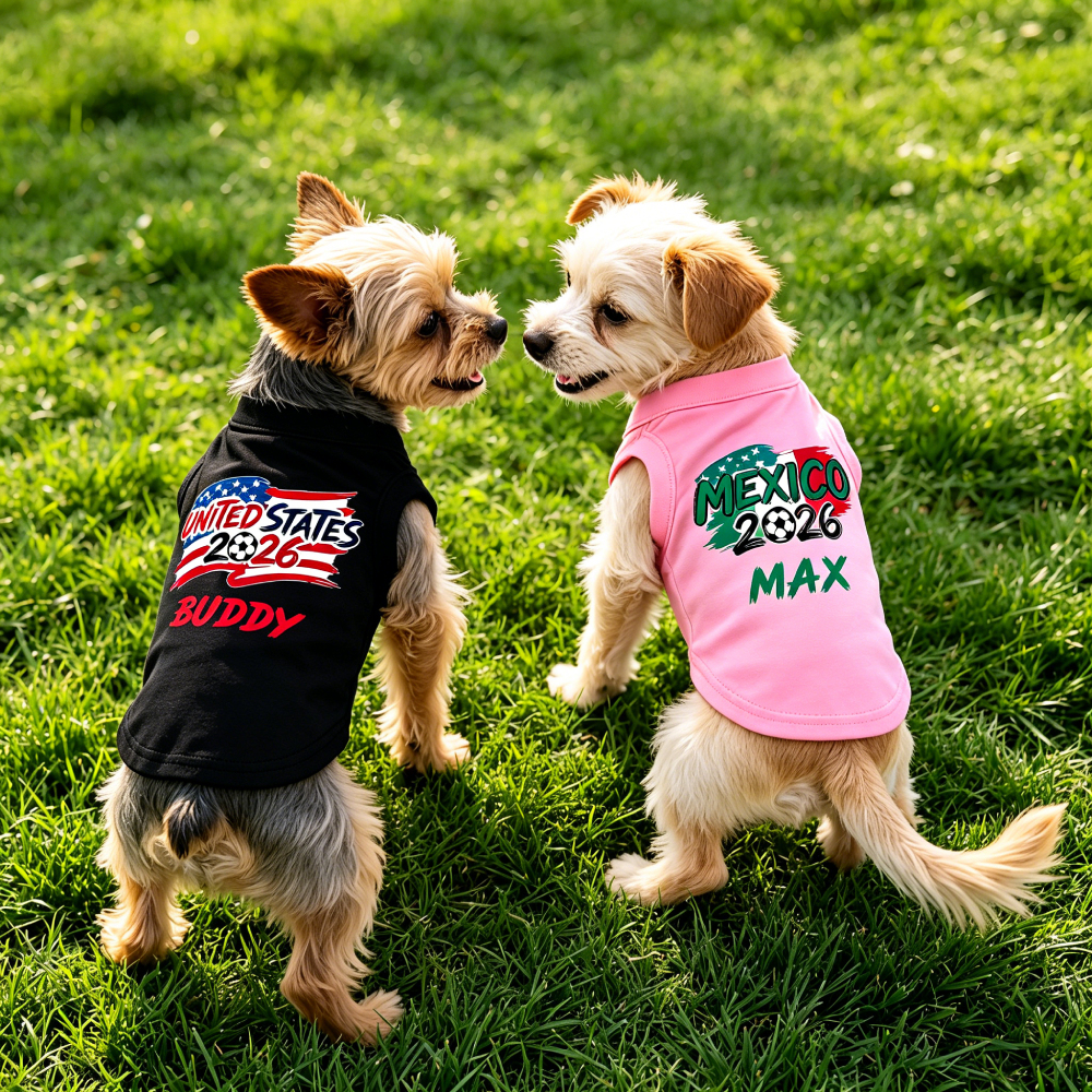 Personalized Dog Soccer 2026 Flat Dog Tank Top | MNCloth213