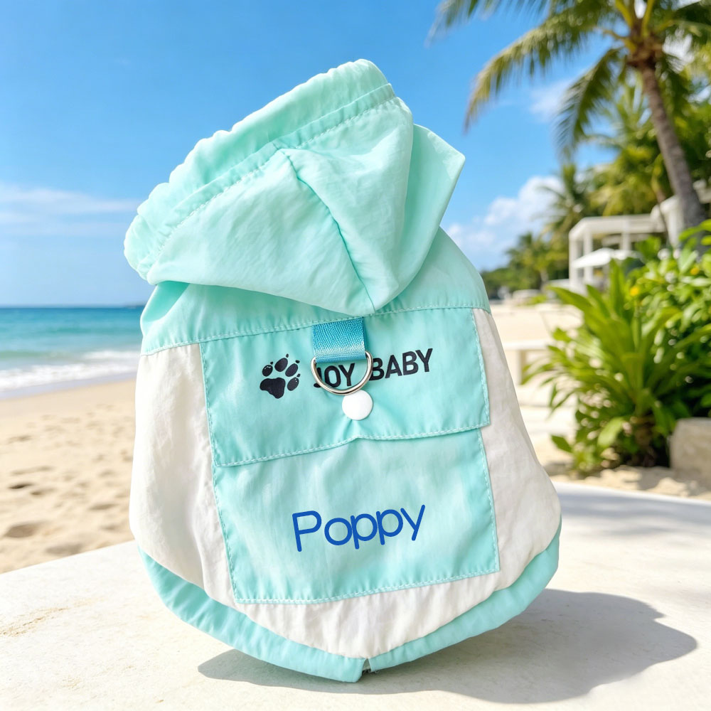 Personalized Dog Summer UV-Protective Lightweight Hooded Sun Shirt | MNCloth215