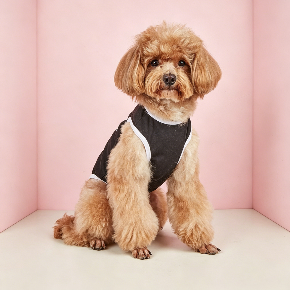 Personalized Smiling Face Slogan Pet Tank Top | MNCloth232
