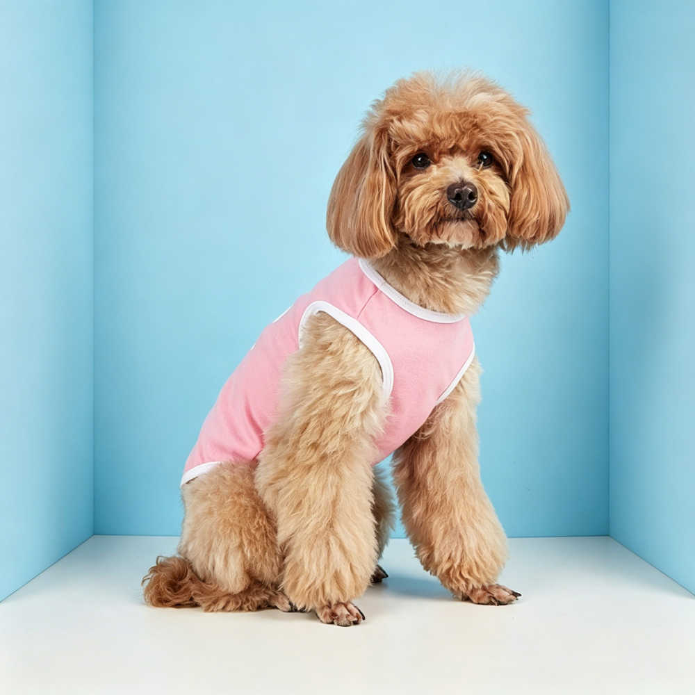 Personalized Smiling Face Slogan Pet Tank Top | MNCloth232