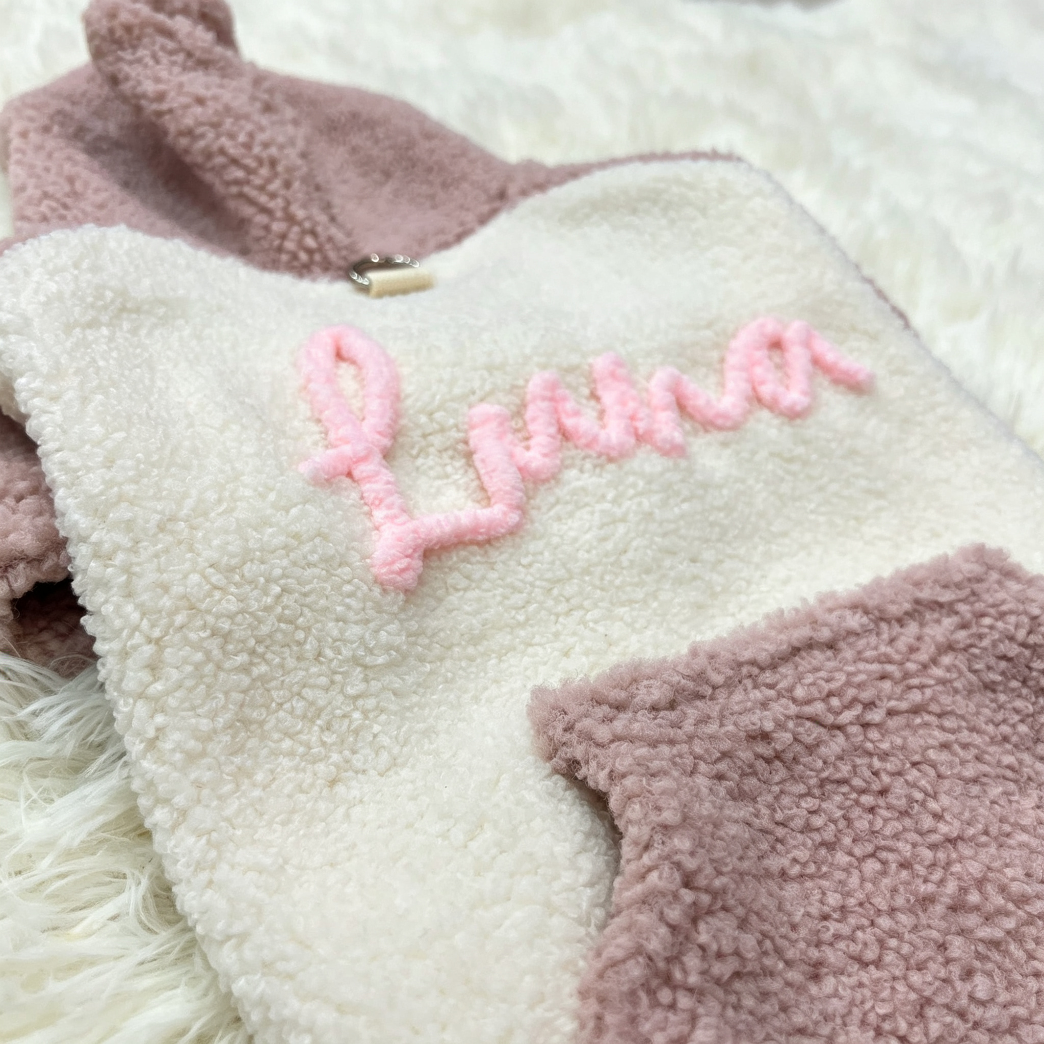 Personalized Pet Hoodie with Chenille Name on Corduroy | MNCloth256
