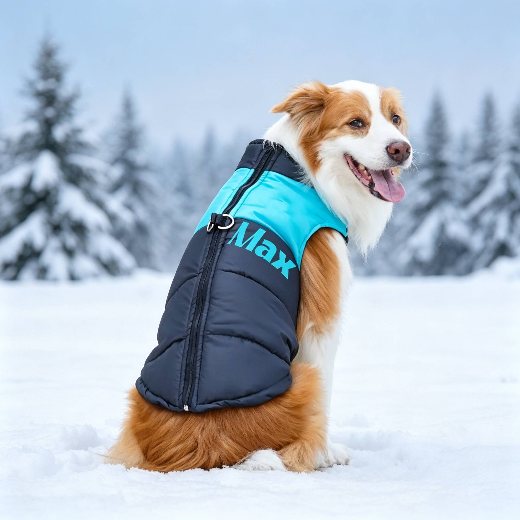 Personalized Dogs Waterproof Warm Puffer Vest | MNCloth27