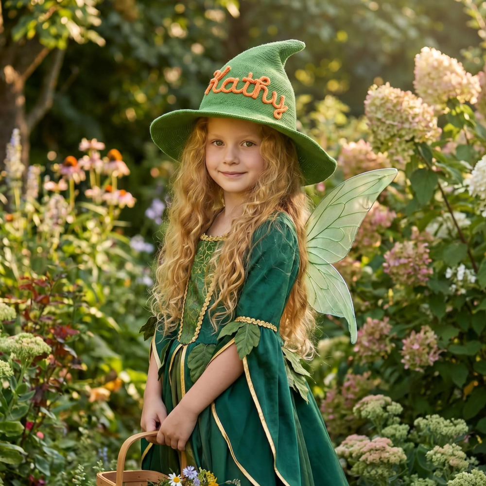 Personalized Embroidery Halloween Witch Hat For Kids & Aldult| MNHalloween01